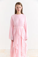 Senna Peplum Dress - Pink