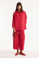 Pocket Detail Button-Up Shirt and Trousers Set