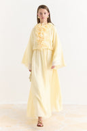 Ruffle Collar Detail Dress - Yellow