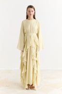 Senna Ruffled Waist Dress - Yellow