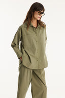 Pocket Detail Button-Up Shirt and Trousers Set
