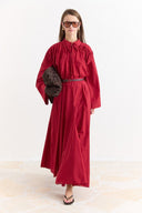 Voile Flared Skirt - Red