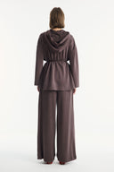 Zip-Up Comfortable Trouser Set