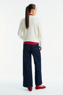 Straight Leg Pocket Jeans - Navy Blue