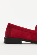 Moren Suede Genuine Leather Loafers - Red