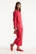 Pocket Detail Button-Up Shirt and Trousers Set