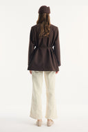 Blazer Jacket with Asymmetric Closure Detail