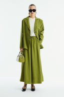 Benetti Button-Detail Skirt Suit - Green