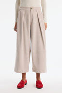 Pleated Wide-Leg Trousers