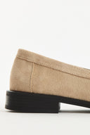 Moren Suede Genuine Leather Loafers - Stone