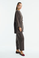 Benetti Belt-Detailed Trousers Set - Brown