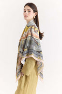 Samora Patterned Shoulder Shawl - Yellow