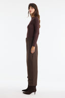 Carrot Fit Button Detail Trousers