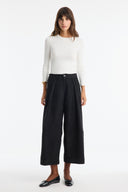 Pleated Wide-Leg Trousers