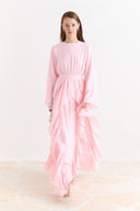 Senna Peplum Dress - Pink