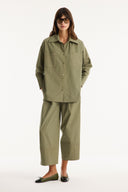 Pocket Detail Button-Up Shirt and Trousers Set