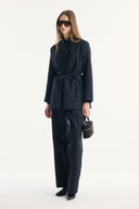 Blazer Jacket with Asymmetric Closure Detail