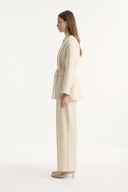 Asymmetric Closure Detail Blazer Jacket