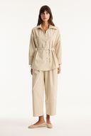 Pocket Detail Button-Up Shirt and Trousers Set