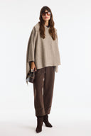 Collared Knit Poncho