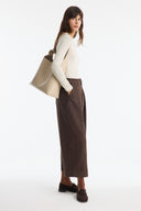 Pleated Wide-Leg Trousers