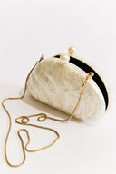 Mother-of-Pearl Shell Pattern Clutch Bag - Mother-of-Pearl