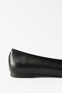 Mira Patent Detail Ballerina Flats - Black
