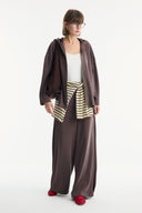 Zip-Up Comfortable Trouser Set