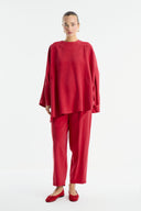 Benetti Waist Belt Detail Trouser Set - Red
