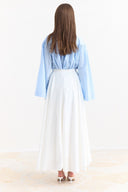 Voile Flared Skirt - White