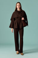 Cable Knit Sweater - Brown
