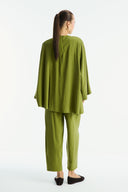 Benetti Belted Detail Trousers Set - Khaki