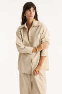 Pocket Detail Button-Up Shirt and Trousers Set