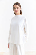 Piped Sash Basic Pants Set - Ecru