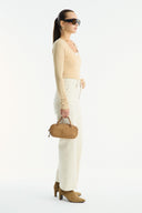 Straight Leg Pocket Jeans - Ecru