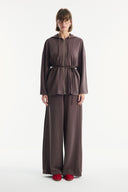Zip-Up Comfortable Trouser Set