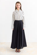 Voile Flared Skirt - Black