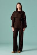 Cable Knit Sweater - Brown