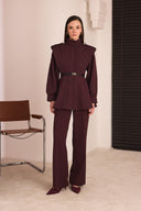 Alfie Premium Trenç Ceket - Bordo