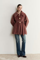 Alisa Düğme Detaylı Goldfox Kaban - Bakır