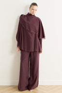 Allerli Lace Detail Ibiza Set - Burgundy