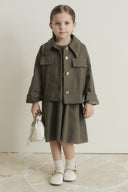 Arle Ceketli Denim Jile Elbise - Haki