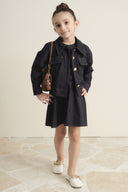 Arle Ceketli Denim Jile Elbise - Lacivert