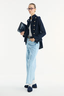 Straight Leg Pocket Jeans - Ice Blue