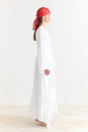 Senna Ruffled Waist Dress - White