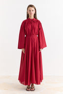 Voile Flared Skirt - Red