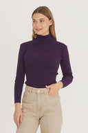 Turtleneck Sweater - Purple