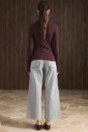 Balıkçı Yaka Basic Body - Bordo