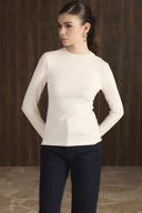 Balıkçı Yaka Basic Body - Ekru