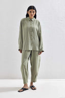 Basic Oversize Pantolon Takım - Haki